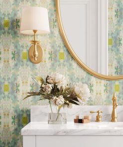 Coral Bay Green Peel and Stick Wallpaper