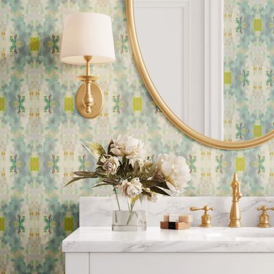 Coral Bay Green Peel and Stick Wallpaper