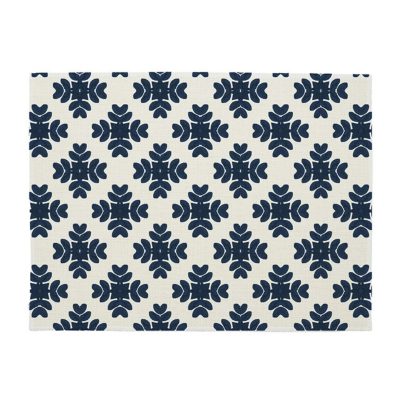 Brushstrokes Navy Linen Placemat