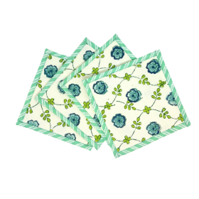 Carolina Canvas Coasters - Blue, SumnerEdit (Set of 4)