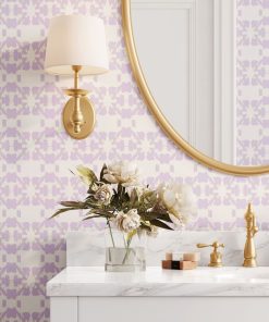Mosaic Lavender Peel and Stick Wallpaper