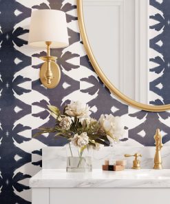Palm Navy Peel and Stick Wallpaper