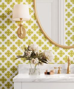 Brushstrokes Citrine Peel and Stick Wallpaper