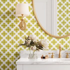 Brushstrokes Citrine Peel and Stick Wallpaper