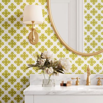 Brushstrokes Citrine Peel and Stick Wallpaper