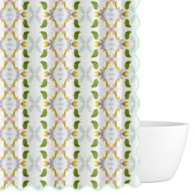 Dogwood Scalloped Shower Curtain