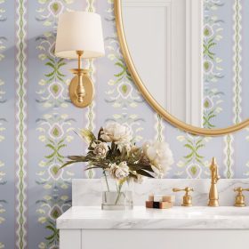 Rosemary Stripe Lavender Peel and Stick Wallpaper