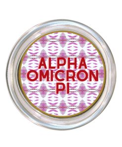 Alpha Omicron Pi Glass Coaster