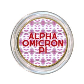 Alpha Omicron Pi Glass Coaster