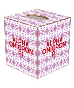 Alpha Omicron Pi Tissue Box Cover