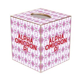 Alpha Omicron Pi Tissue Box Cover