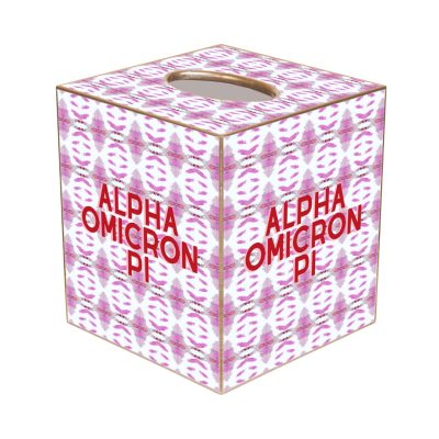 Alpha Omicron Pi Tissue Box Cover