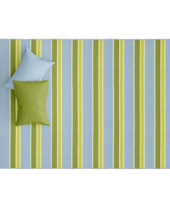 Striped Blue/Green Floor Mat