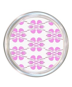 Clover Pink Large Glass Coaster