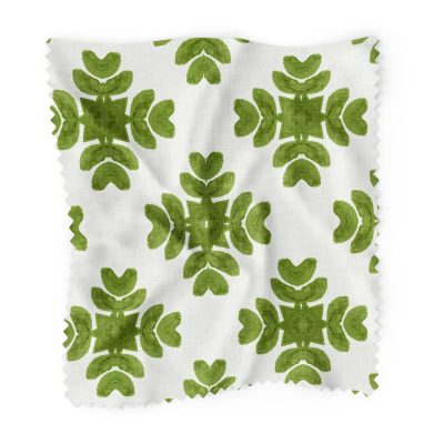 Brushstrokes Green Fabric by the Yard