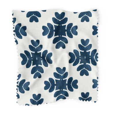 Brushstrokes Navy Fabric by the Yard