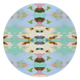 Summer Garden Light Blue Glass Cutting Board