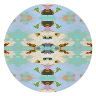 Summer Garden Light Blue Glass Cutting Board