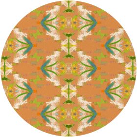 English Garden Orange Glass Cutting Board