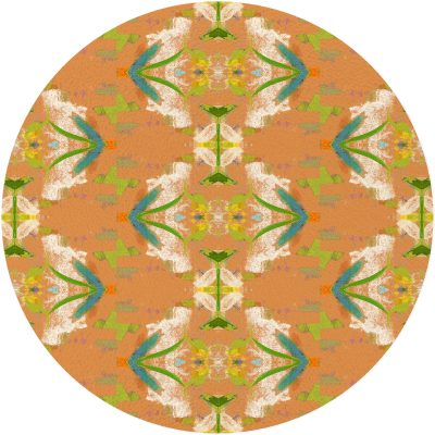 English Garden Orange Glass Cutting Board