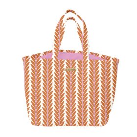 Frond Orange Terry Beach Tote