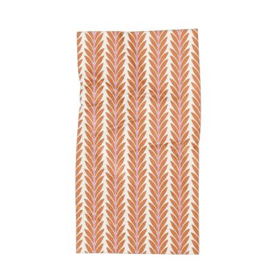 Frond Orange Beach Towel