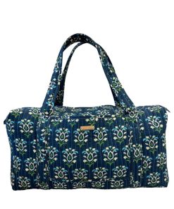 Rosemary Indigo Quilted Signature Duffle Bag