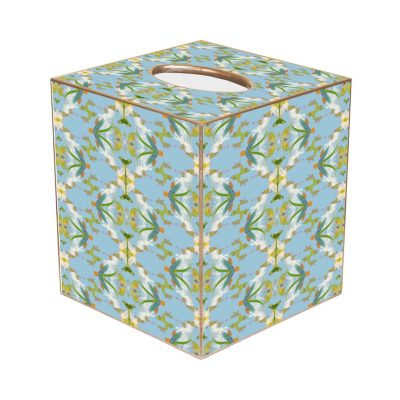 English Garden Blue Tissue Box Cover