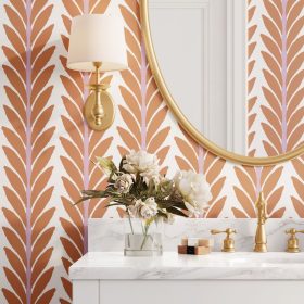 Frond Orange Peel and Stick Wallpaper