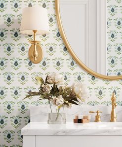 Rosemary White Peel and Stick Wallpaper