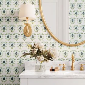 Rosemary White Peel and Stick Wallpaper