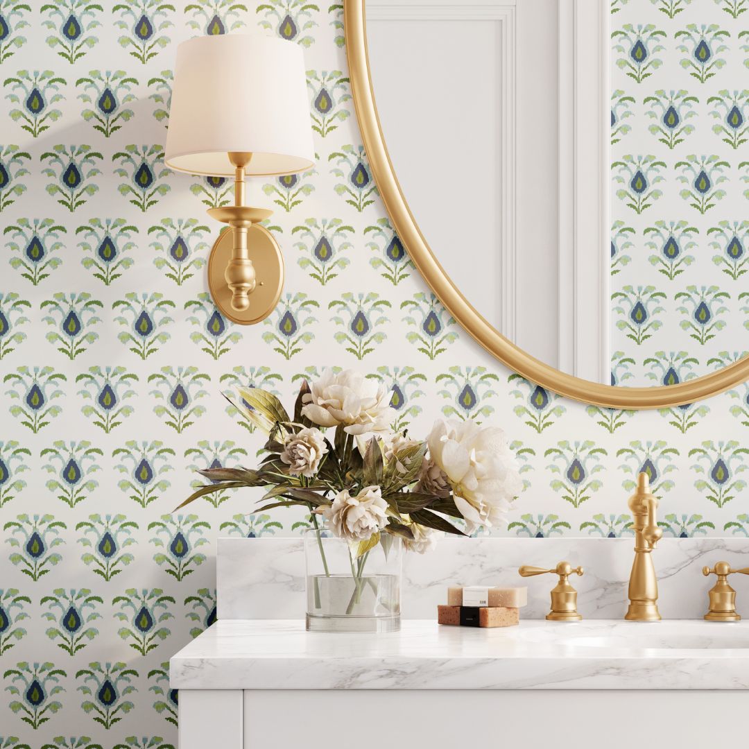 Rosemary White Peel and Stick Wallpaper