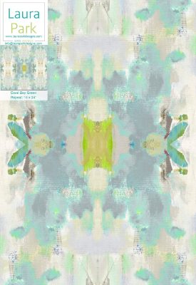 Coral Bay Green Wallpaper