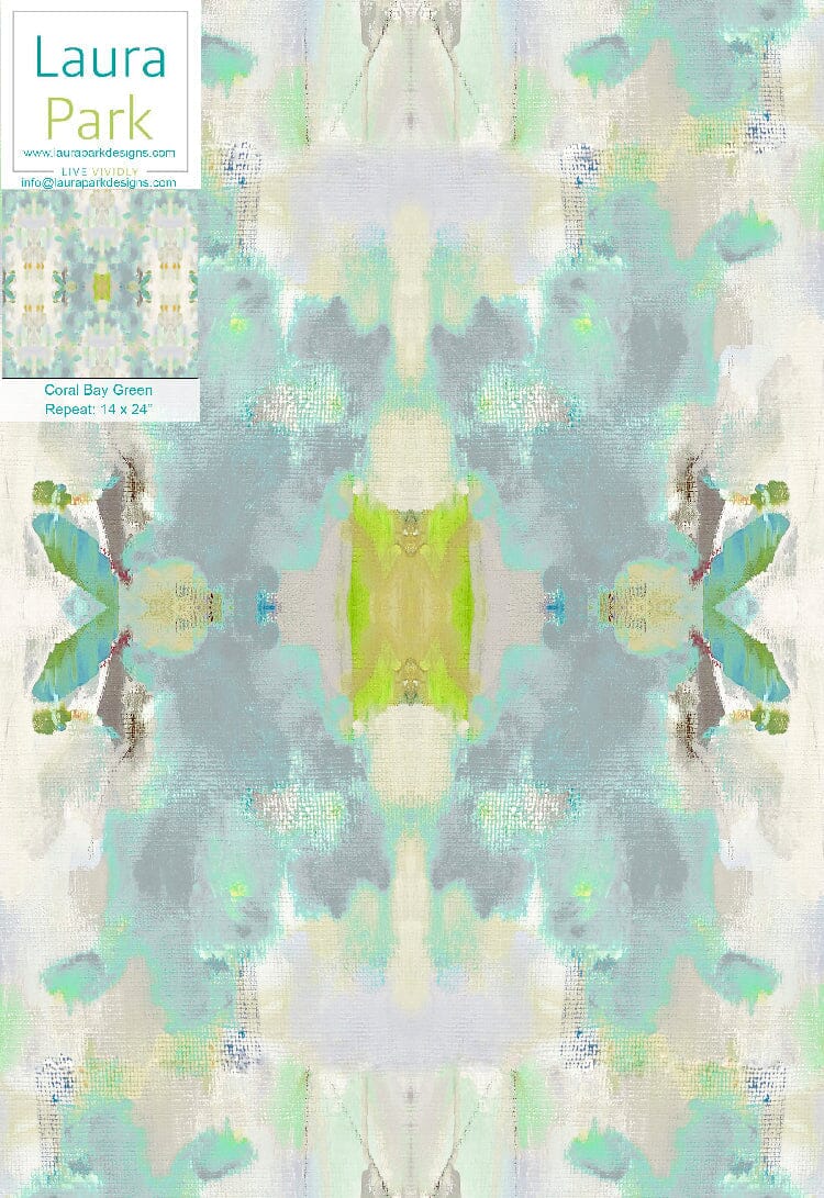 Coral Bay Green Wallpaper