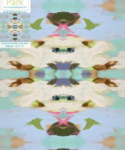 Summer Garden Light Blue Wallpaper