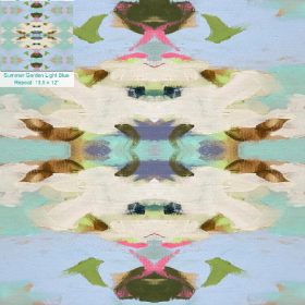 Summer Garden Light Blue Wallpaper