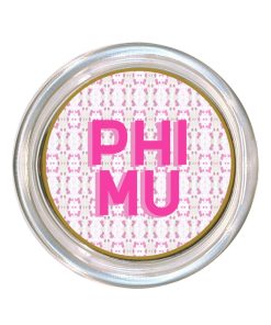 Phi Mu Glass Coaster
