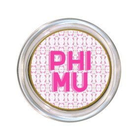 Phi Mu Glass Coaster