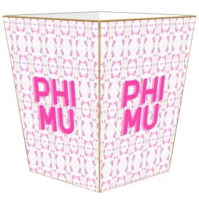 Phi Mu Waste Basket