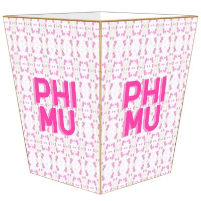 Phi Mu Waste Basket