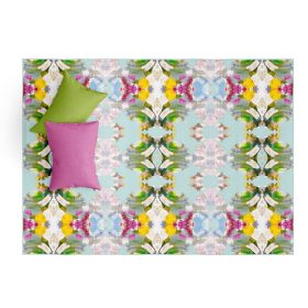 Poppy Blue Floor Mat