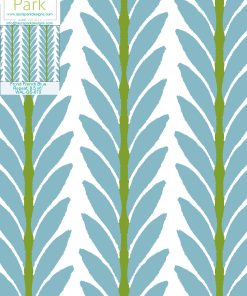 Frond French Blue Wallpaper