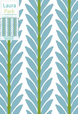 Frond French Blue Wallpaper