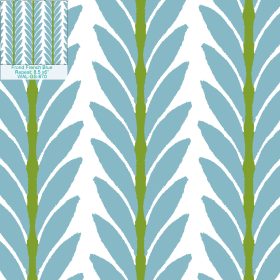 Frond French Blue Wallpaper