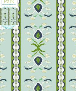 Rosemary Stripe Lagoon Wallpaper