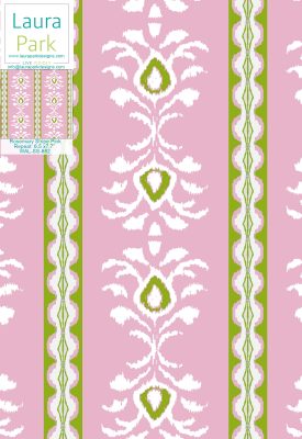 Rosemary Stripe Pink Wallpaper