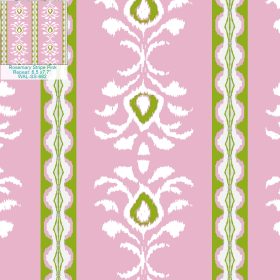 Rosemary Stripe Pink Wallpaper