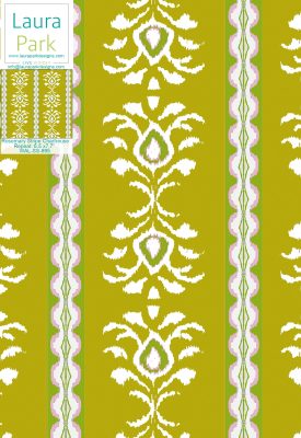 Rosemary Stripe Chartreuse Wallpaper