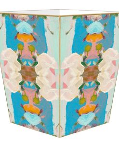 Monet's Garden Blue Waste Basket