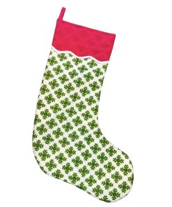 Brushstrokes Green Christmas Stocking
